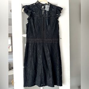 Black lace she + sky dress sz small